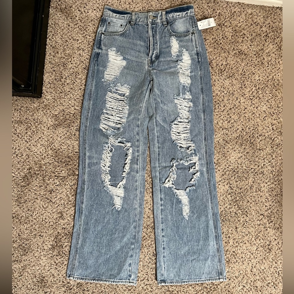 new pacsun baggy ripped jean